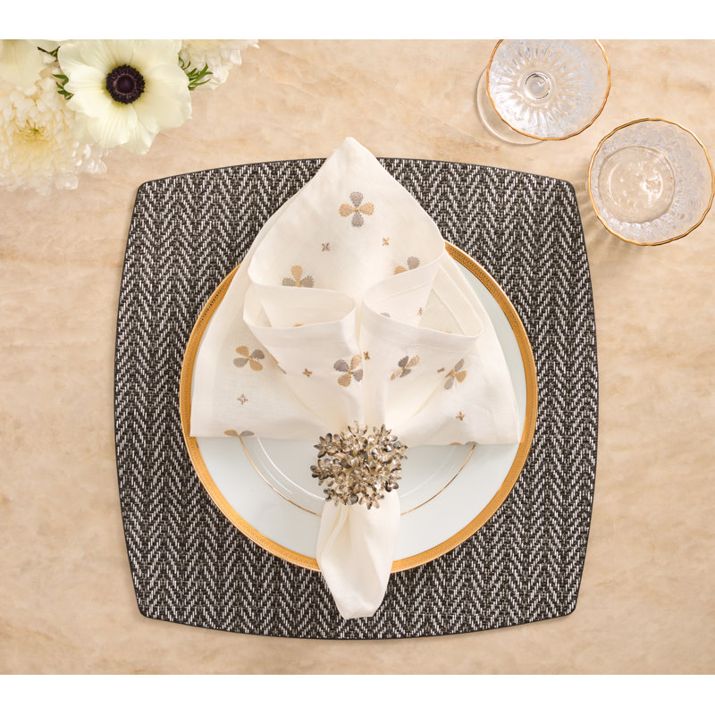 Twill Placemat, Black/White