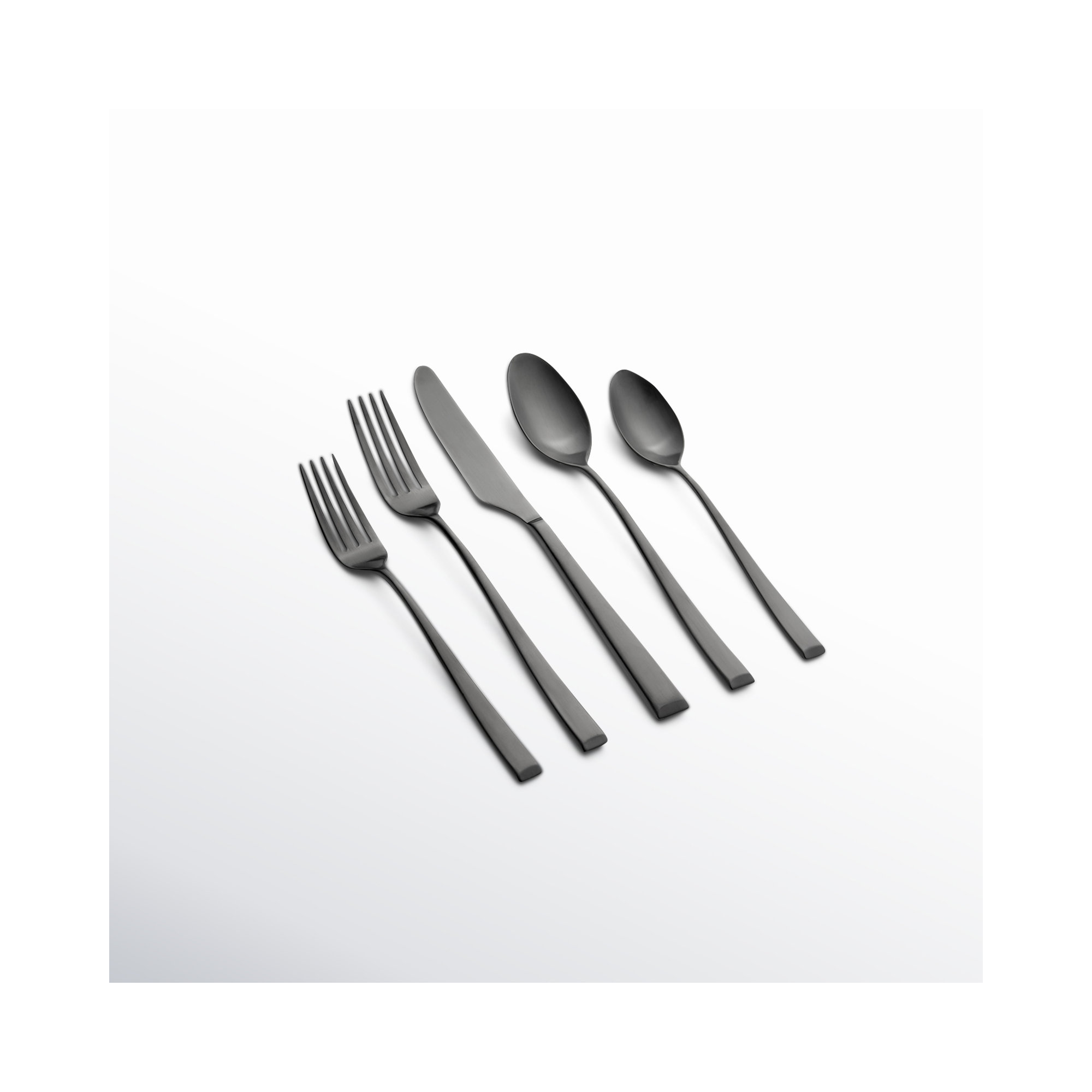 Cambridge Marlise Mirror 20-Piece Flatware Set, Black