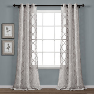 Paire de rideaux transparents Avon Trellis (Ensemble de 2)