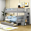 Lit superposé double en bois avec tablettes Graner Kids-160210967