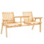 Banc avec ensemble de table Banc de patio, banc de jardin avec table du milieu et trou pour parasol