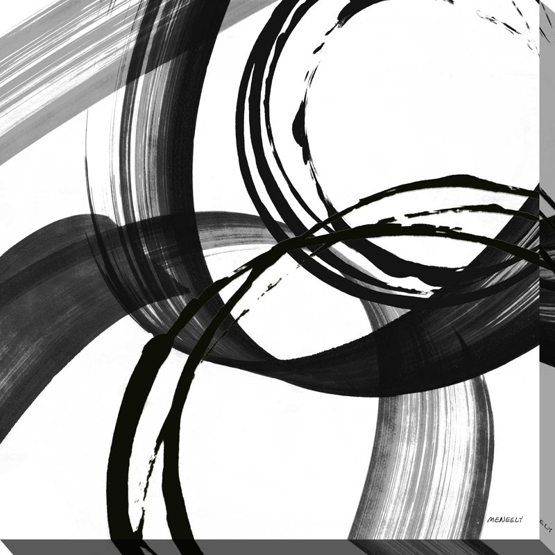 «Black and White Pop II», impression, H 18 po x l 18 po x P 1 po, Toile tendue