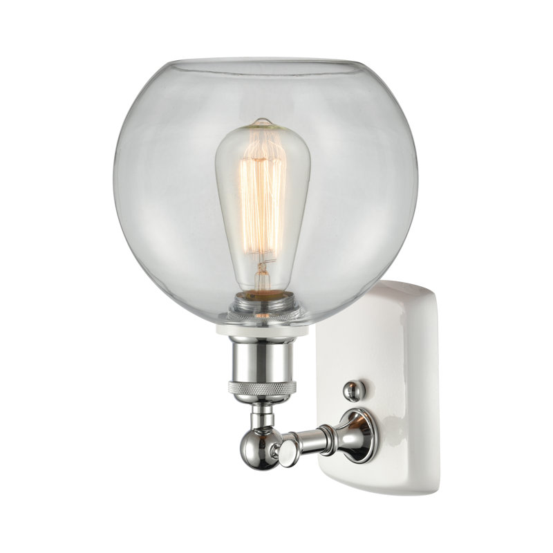 Shauna Armed Sconce, Incandescent, Clear