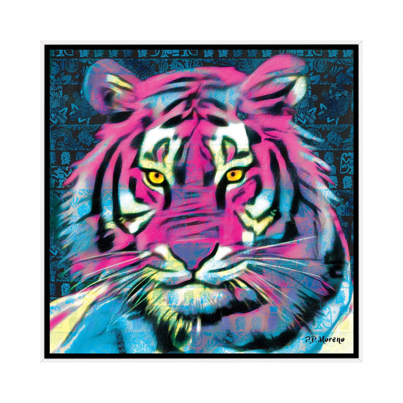 Tony by P.D. Moreno - Print on Canvas, White Framed, 93.98 cm H x 93.98 cm W