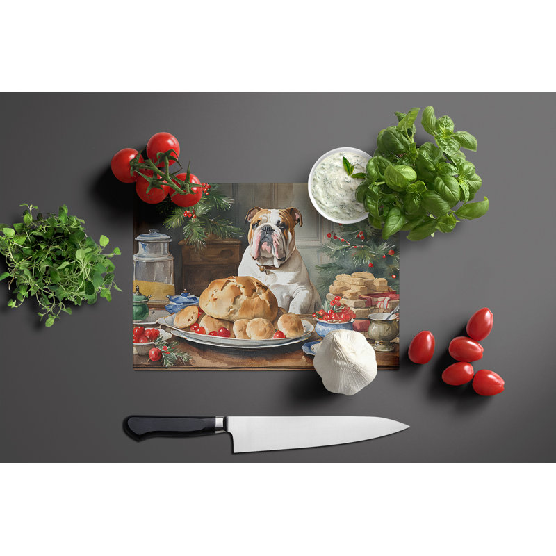 Planche à découper en verre English Bulldog