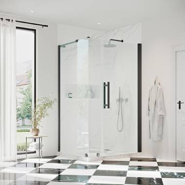 DreamLine SlimLine 36 W x 76.75 H Framed Square Shower Stall and