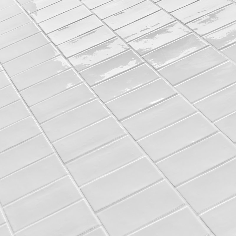 Lancaster 3x6 Polished Ceramic Subway Tile, White