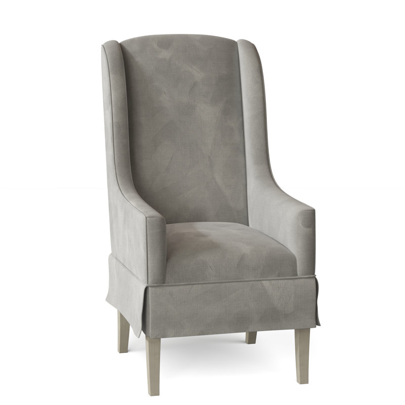 Reed Upholstered Wingback Arm Chair, 9953 Mink, Almond Buff