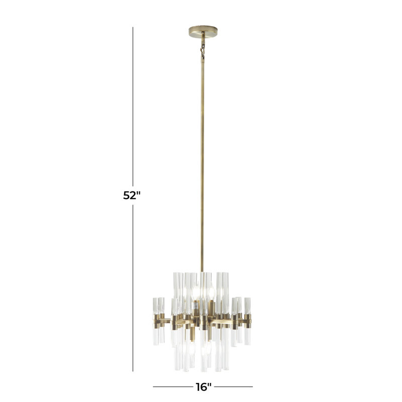 6 - Light LED Tiered Chandelier
