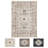 8 x 10 ft Polyester  Beige Rectangular Area Rug Flower Printed Persian Foldable Washable for Hallway Bathroom Entryway Kitchen Office-1730403635-1730403632