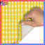 Tapis de bain jaune et blanc Gingham-112725205