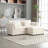 76.77" Chenille Loveseat With Ottoman-710105633