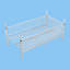 Lits peu encombrants, structure simple en métal blanc avec rangement, chambre à coucher moderne