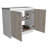 Oklahoma Utility Sink, Double Door Cabinet, Stainless Steel Countertop