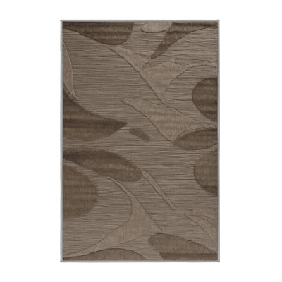 Machine Washable Abstract Gray Area Rug