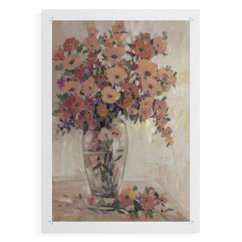 Décoration florale II - reproduction de toile seulement - non encadrée, H 27 po x l 18 po
