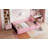 Twin Size Upholstered Platform Bed With Guardrail And Charging Station, Pink-1792366793