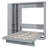 Murphy Bed Wall Bed With Shelves, Wardrobe And LED Lights-2010252601-2010252600