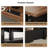 Adonia 63" W L-Shaped Electric Height Adjustable Standing Desk With 3 Drawers File Cabinet, Privacy Panel, AC/USB , Sit-Stand Home Office Corner Desk, Black Walnut-673585232