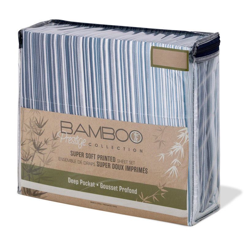 Ensemble de draps Safdie Luxury Home Prestige, Bleu, Ensemble de draps pour lit simple + 1 drap-housse 
