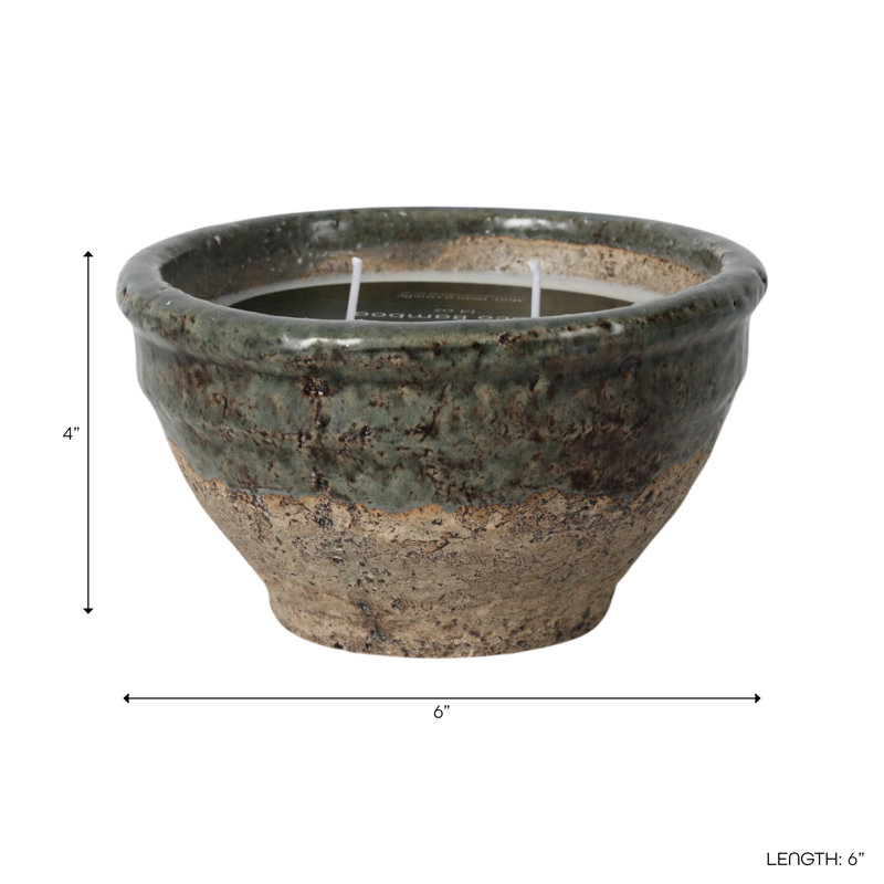 Bougie parfumée décorative en terre cuite pour le salon - Décoration moderne et parfumée pour une étagère de chambre ou une table basse