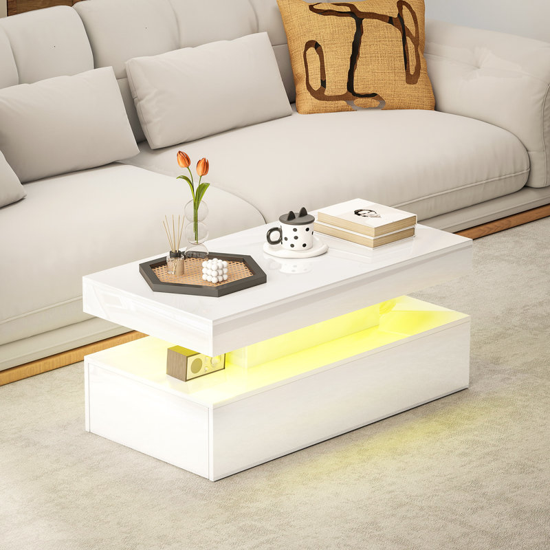 Pedestal Coffee Table with Storage