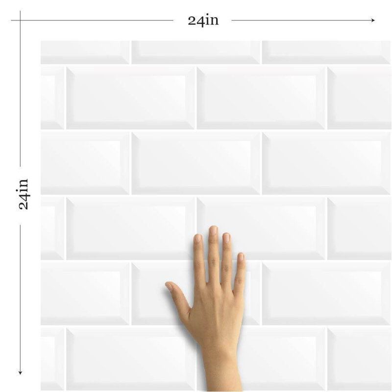 Arraya Peel & Stick Brick Tile, 126" L x 24" W