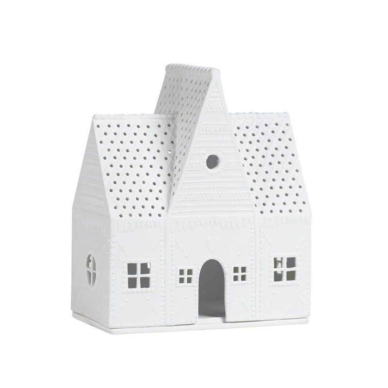Porcelain Village House - Gingerbread House Large - 7.9"