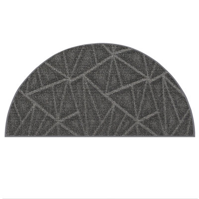 Tapis géométrique intérieur / extérieur gris
