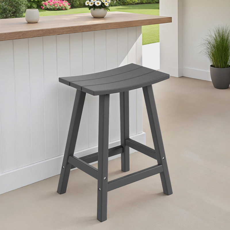 Tabouret de bar Laguna, Tabouret de comptoir (siège d’une hauteur de 24, Gris
