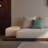 Simple Floor Straight-Line Fabric Sofa