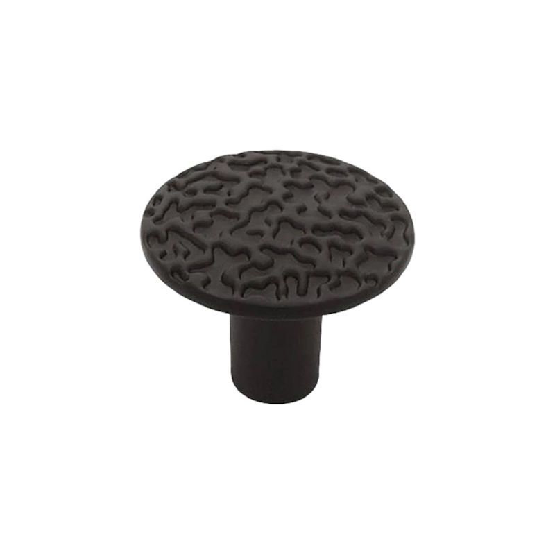 (5 Pack) (2 Pack) 1-1/8 inch Arts & Craft Hammered Round Knob Black