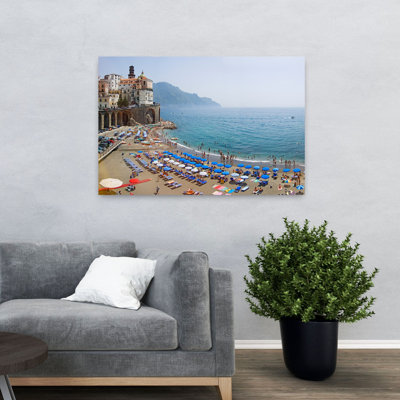 Houses On The Sea Coast Amalfi Coast Atrani Salerno Campania Italy Abstract Contemporary Architecture Beach Art