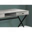 Bureau d'ordinateur, bureau personnel, ordinateur portable, tiroirs de rangement, L 48 po, bureau, stratifié gris, métal noir, contemporain-1466540775