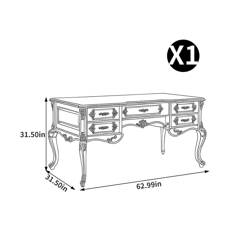 Bureau luxueux de style européen