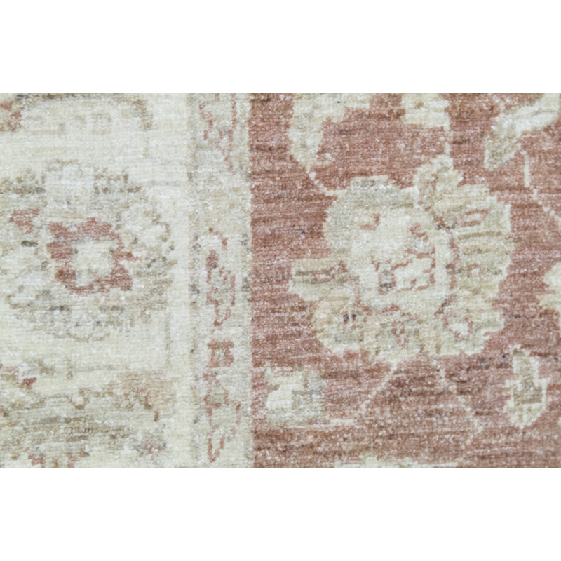 Tapis rouille et ivoire de haute qualité noué à la main