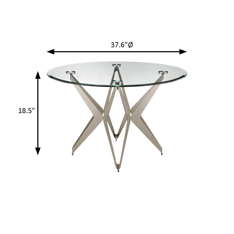 Table basse contemporaine 37,6 po, champagne