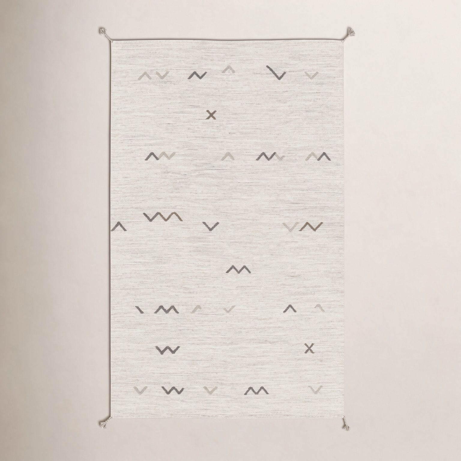 Bodie Light Gray Brown Hand-Woven Wool Rug, Rectangle 2' x 3'