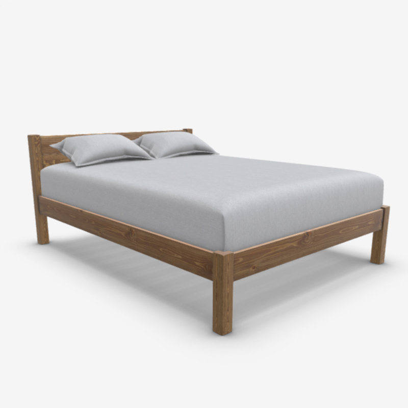 Alessio Solid Wood Bed, Double (4'6), Espresso Wood