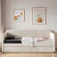 Upholstered Daybed With Trundle And Wood Slat-2112372500