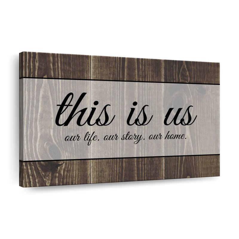 This Is Us Typographie, impression sur toile, H 24 po x l 36 po x P 1,25 po
