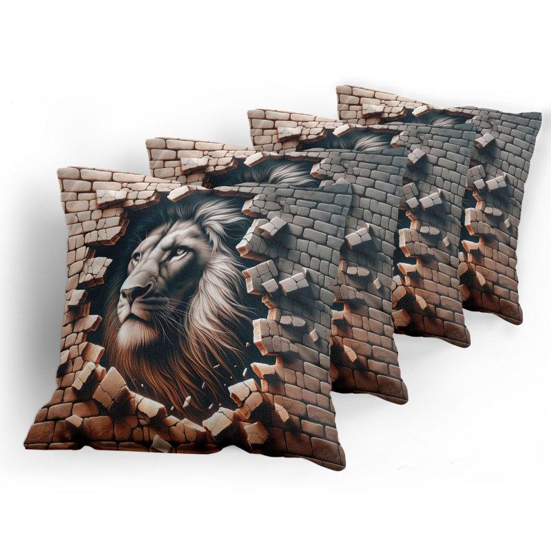 Fabric Reversible Throw Pillow, 24"H x 24"W