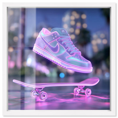 Sneaker City Beach Light Fashion Art Shadowbox Print par Art Remedy
