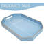 Plateau de service en plastique bleu octogone