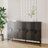 Accent  Lacquered 4 Door Wooden Cabinet Sideboard Buffet Server Cabinet Storage Cabinet