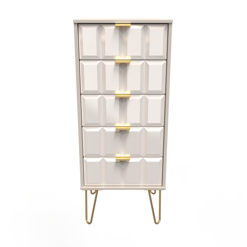 Allem 45cm W Manufactured Wood Bedside Table, Kashmir Gloss/Kashmir