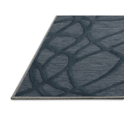 Machine Washable Abstract Gray Area Rug