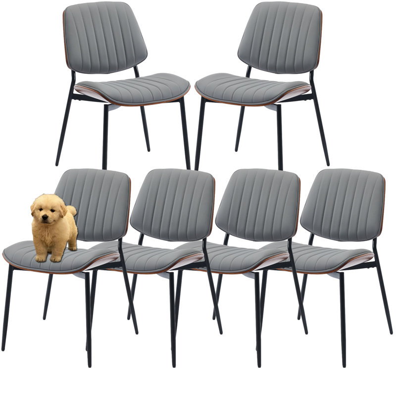 Chaises de salle à manger rembourrées Modern, 6, Gris