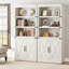 Bibliothèque à 5 niveaux avec armoire Duanna, bibliothèque de style campagnard avec portes de rangement, pour bureau à domicile, salon-74551947