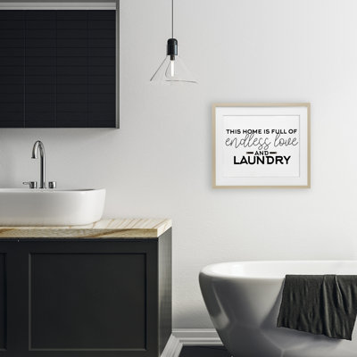 «Endless Love & Laundry», reproduction encadrée sous verre, design par Kim Allen